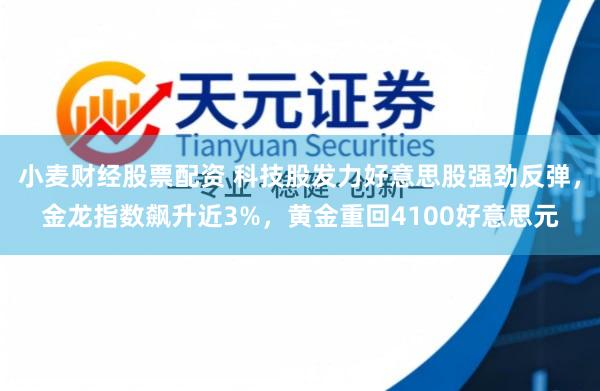 小麦财经股票配资 科技股发力好意思股强劲反弹，金龙指数飙升近3%，黄金重回4100好意思元