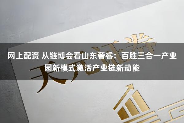 网上配资 从链博会看山东奢睿：百胜三合一产业园新模式激活产业链新动能