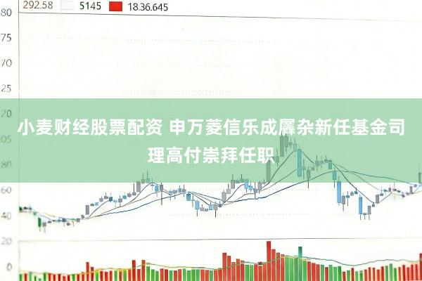 小麦财经股票配资 申万菱信乐成羼杂新任基金司理高付崇拜任职